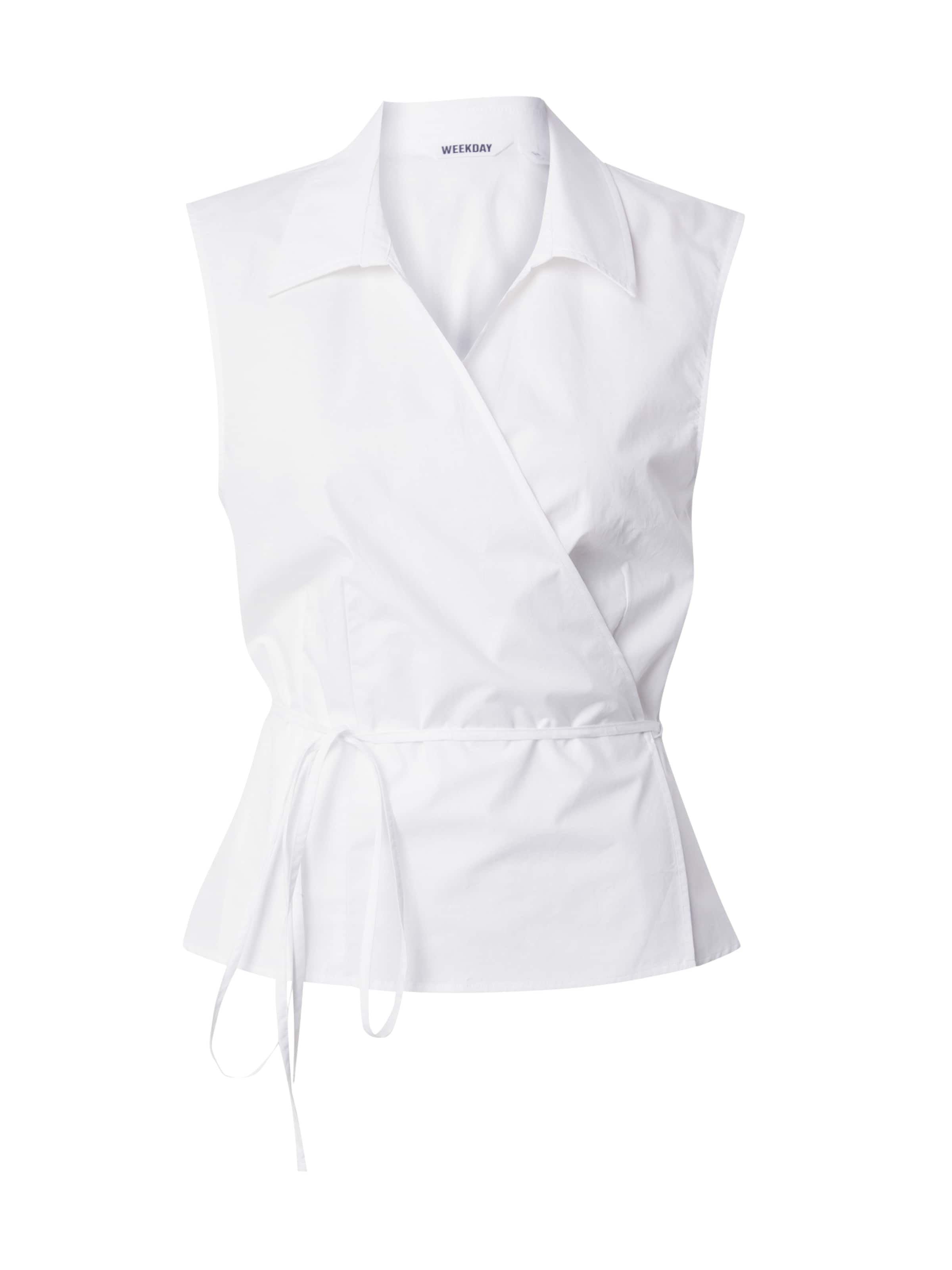 WEEKDAY Halenka 'Aby' – bílá: přední strana