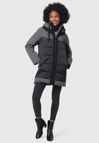 NAVAHOO Winter jacket 'Samtkätzchen' in Black: front