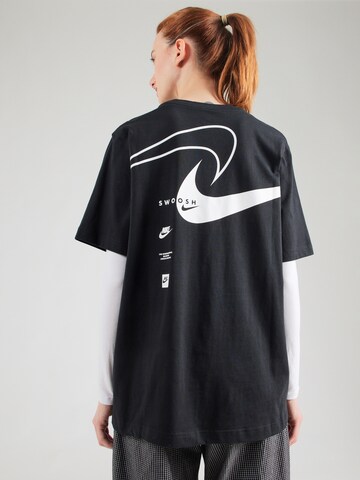 Nike Sportswear Μπλουζάκι 'SWOOSH' σε μαύρο: μπροστά