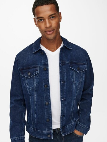 Veste mi-saison Only & Sons en bleu