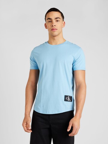Calvin Klein Jeans Тениска в синьо: отпред