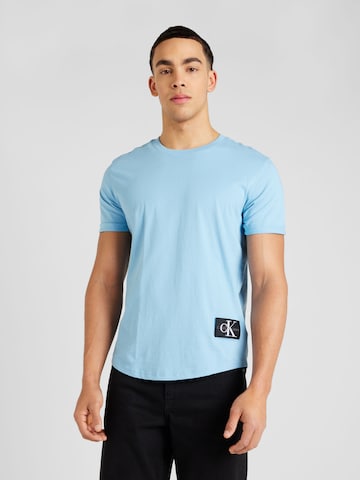 T-Shirt Calvin Klein Jeans en bleu : devant