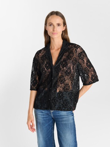 Le Temps Des Cerises Blouse 'DRAZIC' in Zwart: voorkant