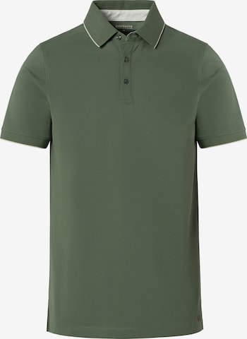 BENVENUTO Polo 'ALFREDO', Model ist 186 cm groß und trägt Größe M in Grün: Vorderseite