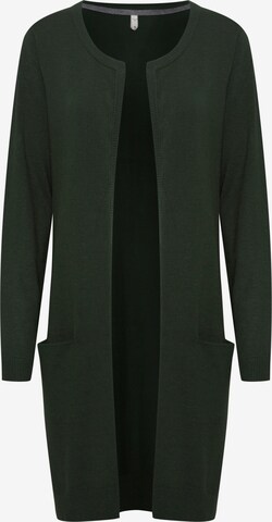 PULZ Jeans Knit Cardigan 'Sara' in Green: front