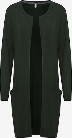 PULZ Jeans Knit Cardigan 'Sara' in Green: front