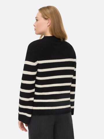 CAMEL ACTIVE Strickpullover mit Streifen in Schwarz