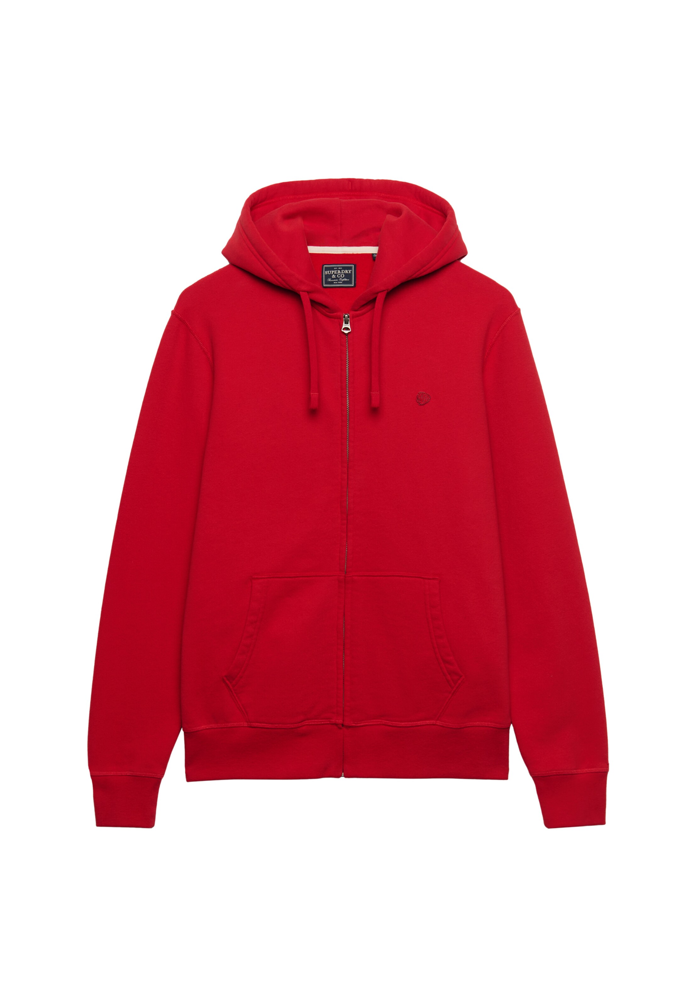 Superdry & Co Sweatjacka 'ESSENTIAL' i röd: framsida