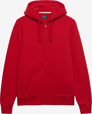 Superdry & Co Sweatjacka 'ESSENTIAL' i röd: framsida