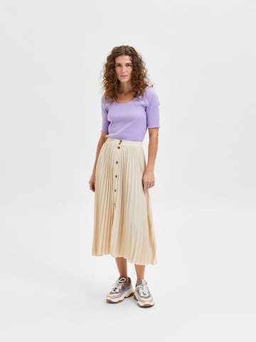 SELECTED FEMME Skirt 'Yosia' in Beige