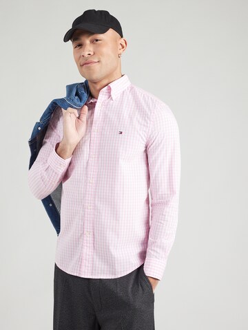 TOMMY HILFIGER - Ajuste regular Camisa 'FLEX' en rosa: frente