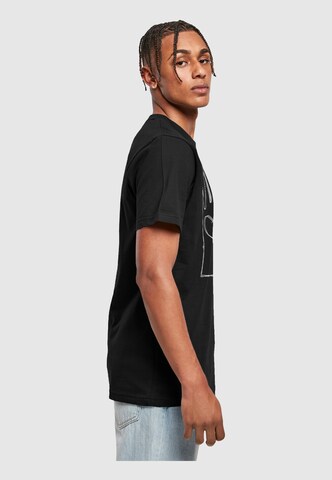 Merchcode Shirt 'Peace - Scribble Hand Heart' in Zwart