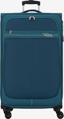 American Tourister Trolley 'Deep Dive' in Blauw: voorkant