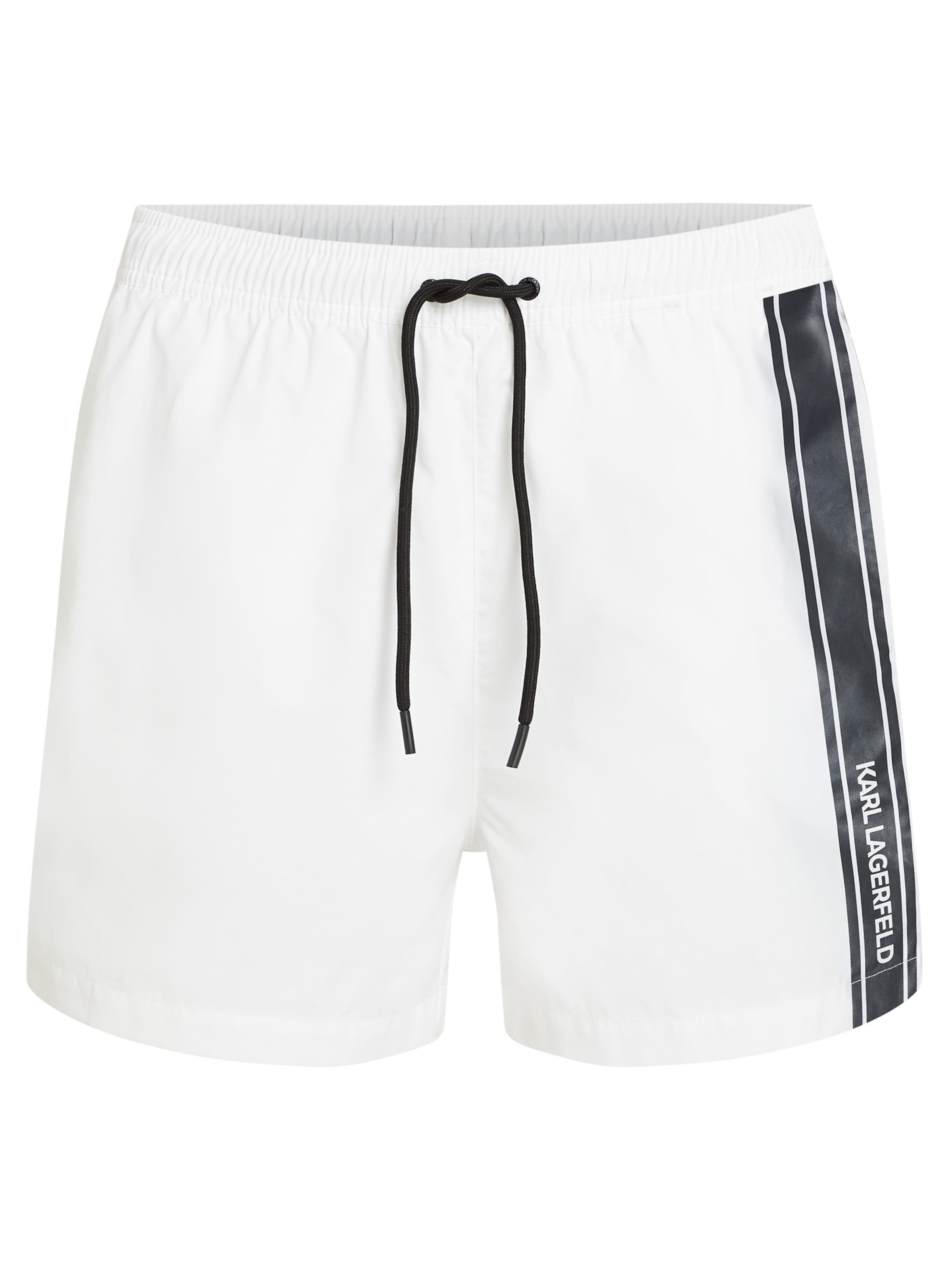 balta Karl Lagerfeld Maudymosi trumpikės: priekis