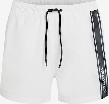 Karl Lagerfeld Uimashortsit värissä valkoinen: etupuoli