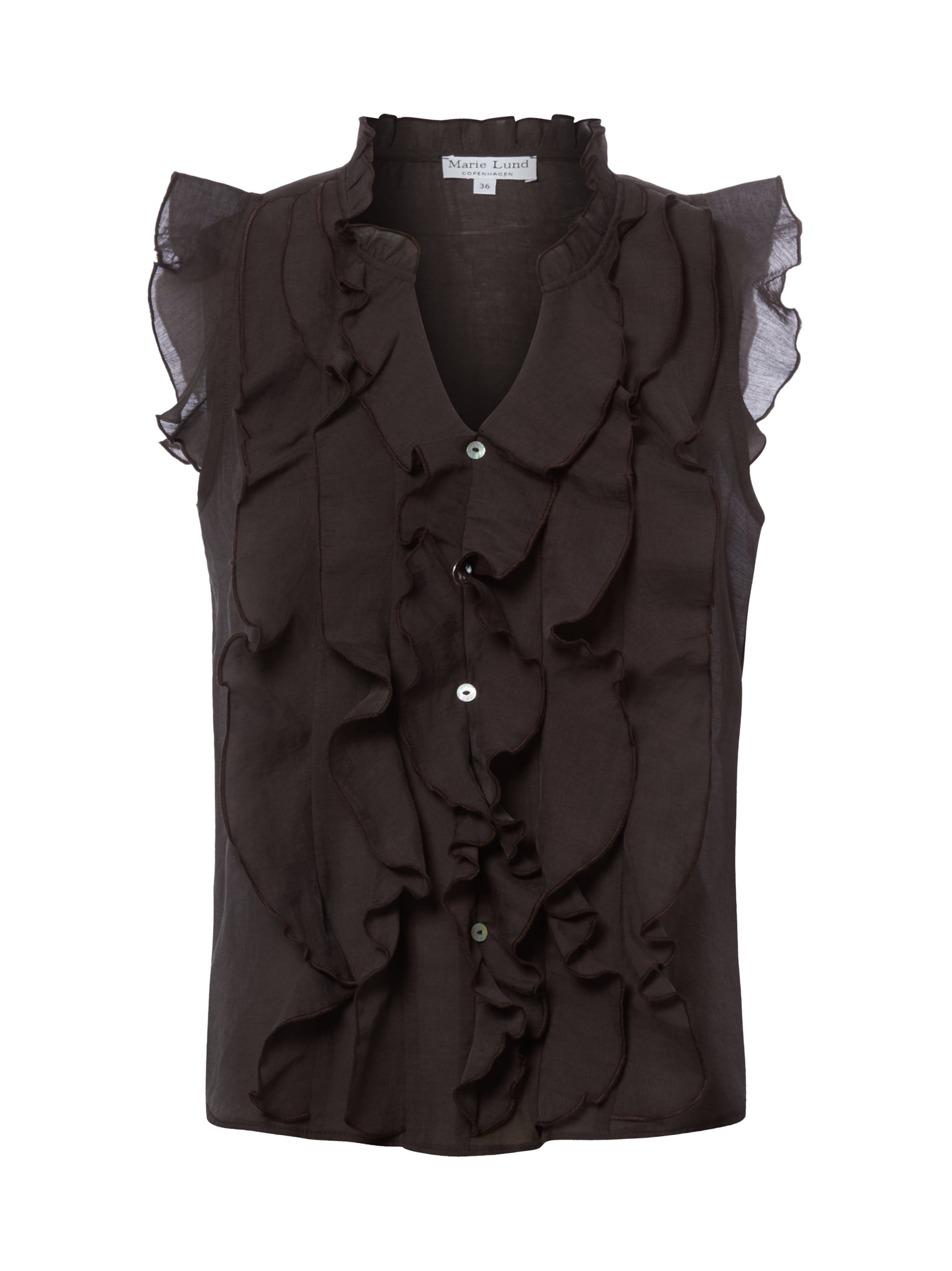 Marie Lund Bluse in Braun: Vorderseite