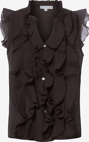 Marie Lund Bluse in Braun: Vorderseite