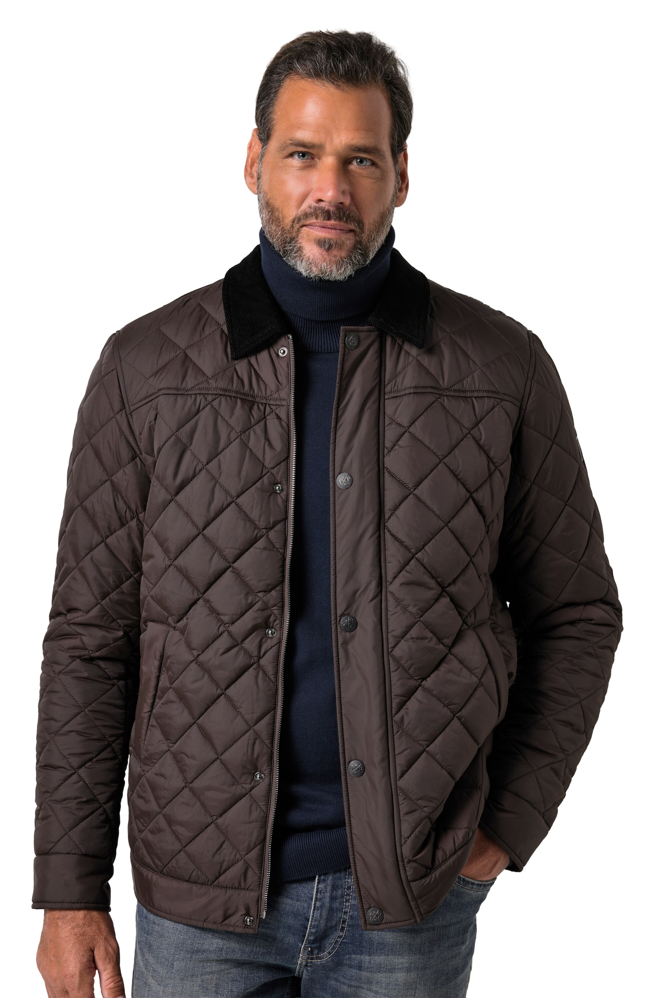 JP1880 Tussenjas in Bruin: voorkant