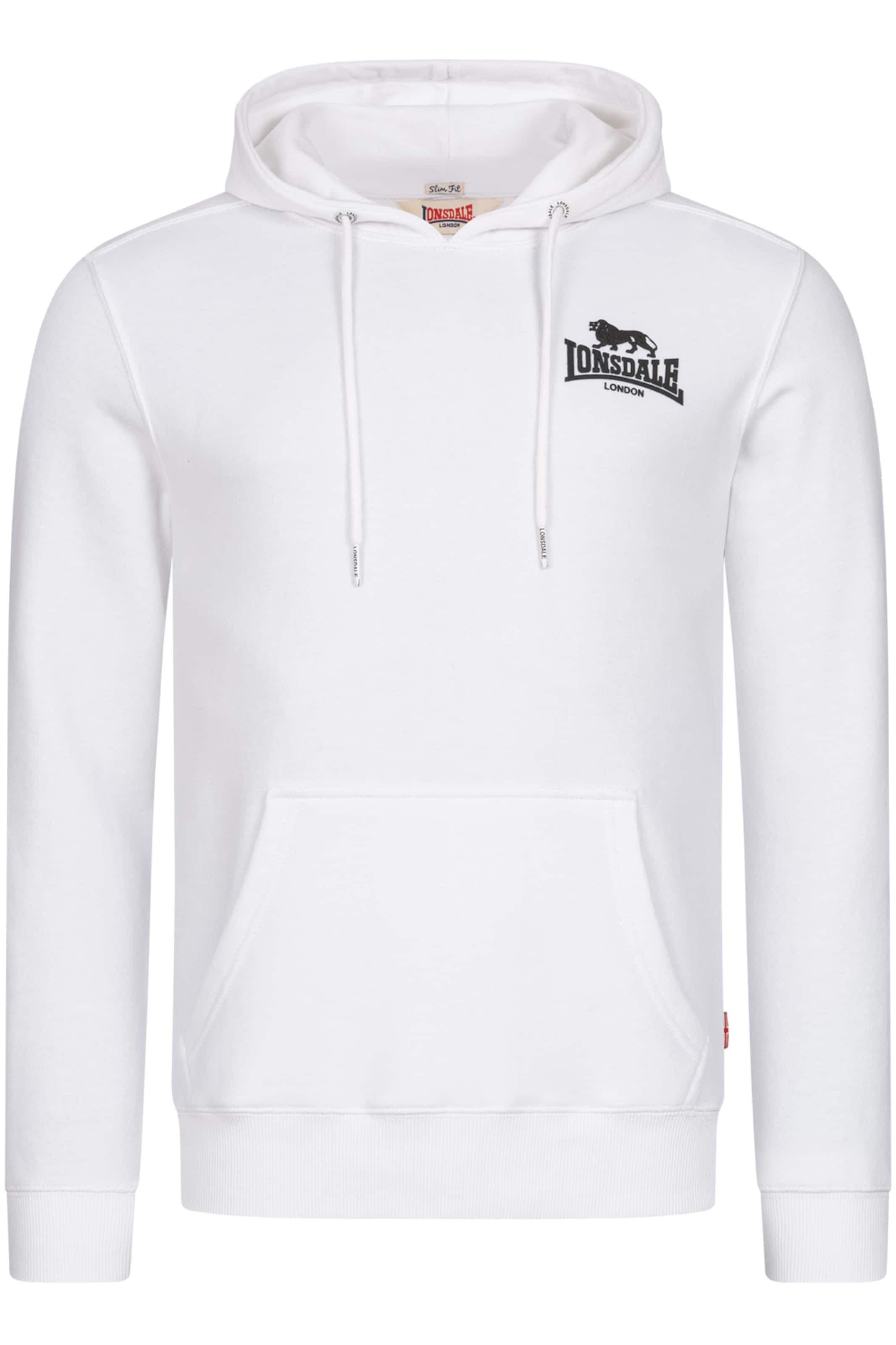 LONSDALE - Sweatshirt 'Claughton' em branco: frente