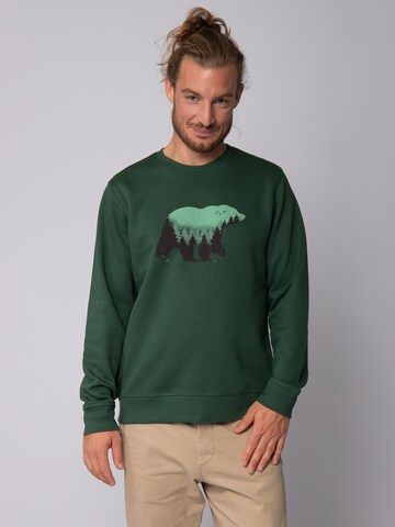 Sweat-shirt 'Waldbär' Watapparel en vert : devant