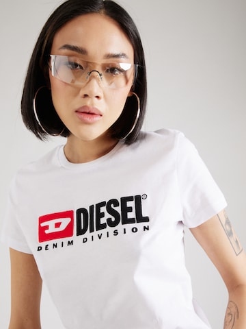 DIESEL - Camiseta 'SLI-DIV' en blanco