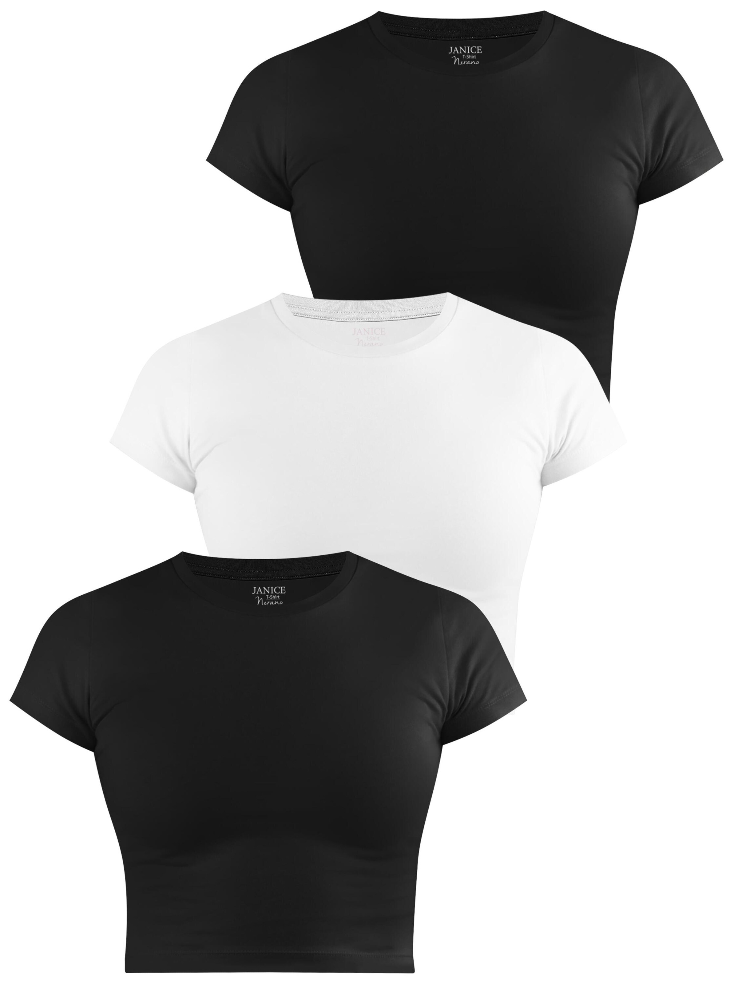 Janice Shirt 'Nerano' in Zwart: voorkant