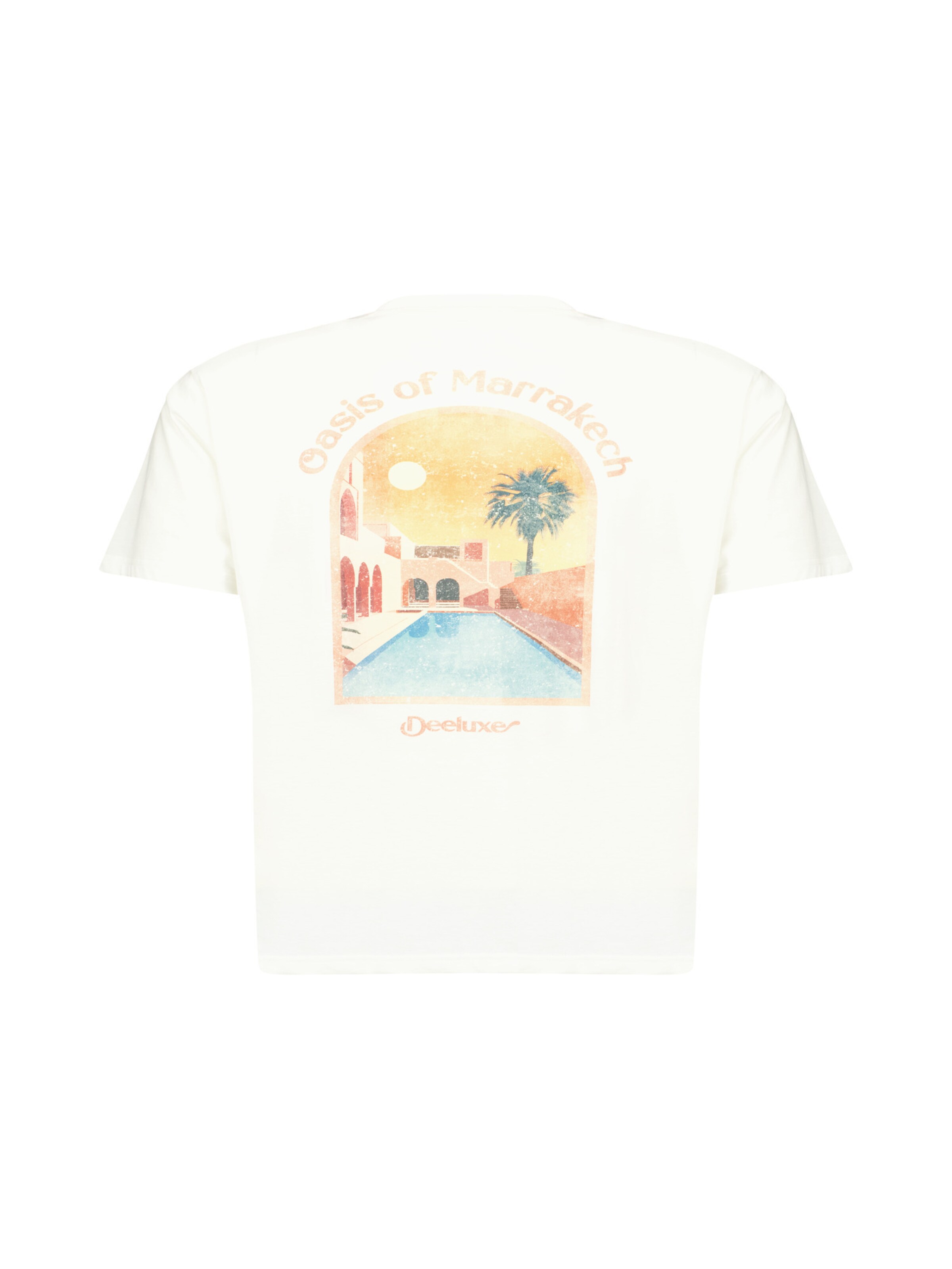 T-Shirt 'Marrakech' Deeluxe en blanc