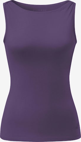 CURARE Yogawear Sports Top 'Boatneck' in Purple: front