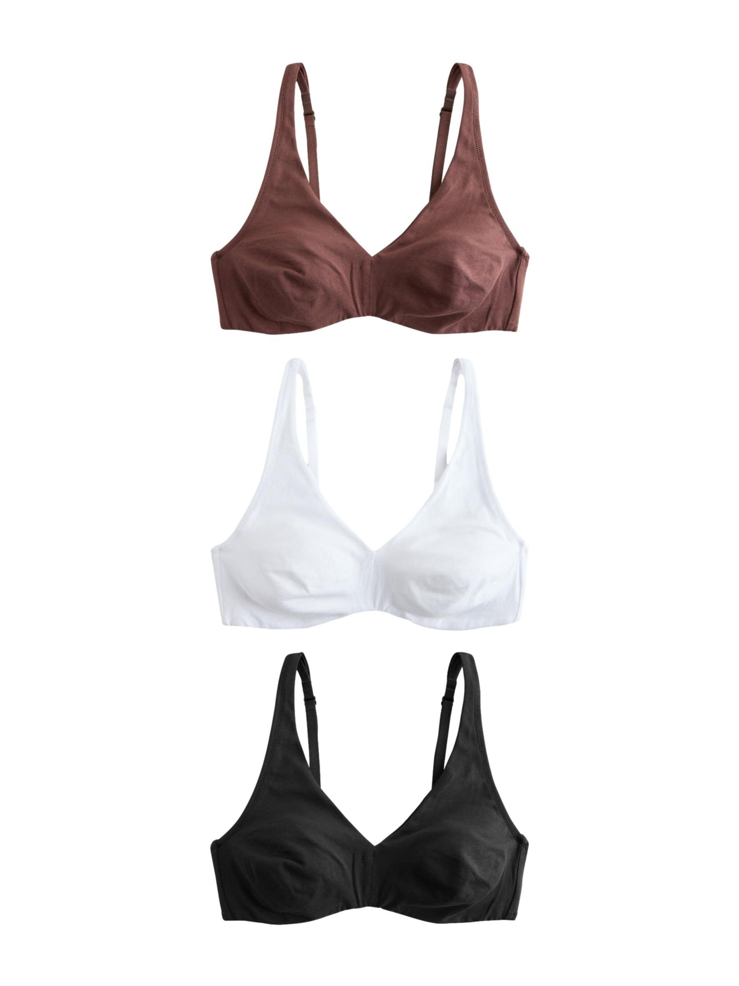 Next Triangle Bra in Brown: front