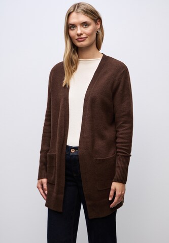 STREET ONE Strickjacke in Braun: Vorderseite