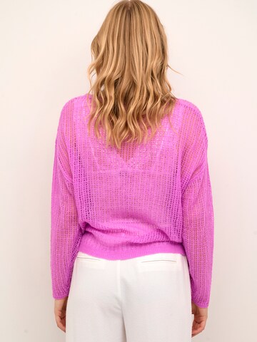 Pull-over 'Clara' Cream en violet