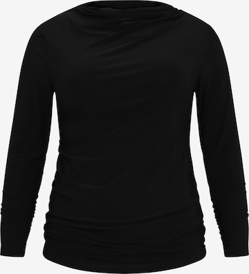 Yoek Tunic 'Asymmetric' in Black: front