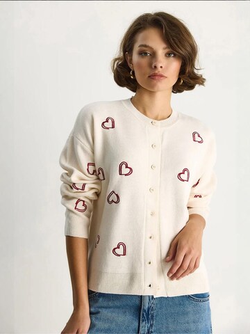 Bianco Lucci Strickjacke in Weiß: Vorderseite