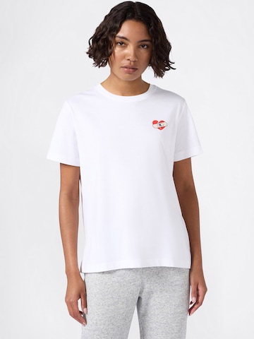 Champion Authentic Athletic Apparel Тениска в бяло: отпред