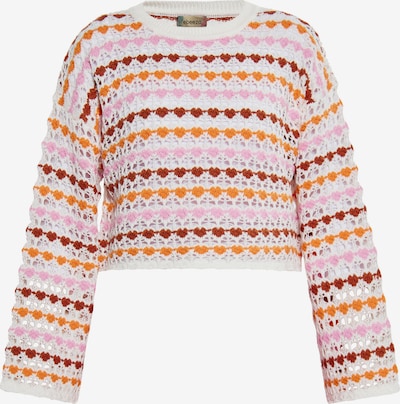 ebeeza Pulover u tamno narančasta / roza / hrđavo crvena / bijela, Pregled proizvoda