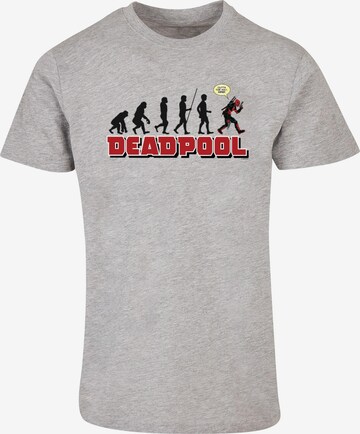 Maglietta 'Deadpool - Evolution' di ABSOLUTE CULT in grigio: frontale