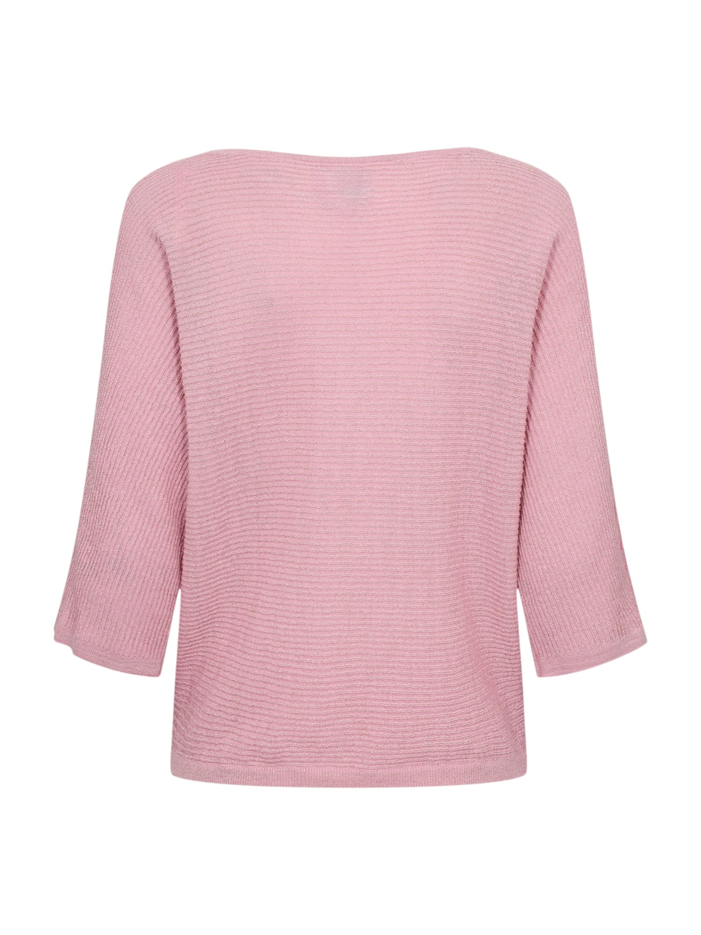 NÜMPH 3/4 Ärmel-Strickpullover 'NUDINEA PULLOVER ' in Pink
