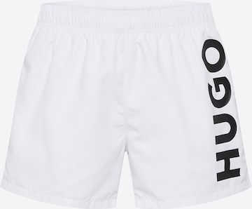 HUGO Red Board Shorts 'ABAS' in White: front