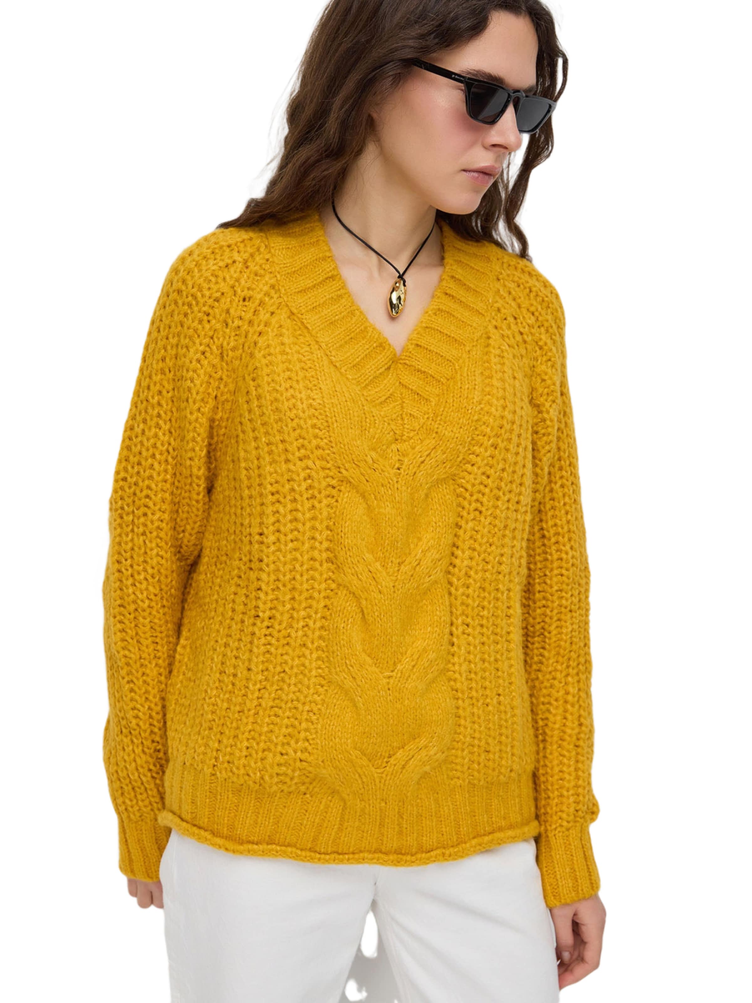 No Matter What Pullover in Gelb: Vorderseite