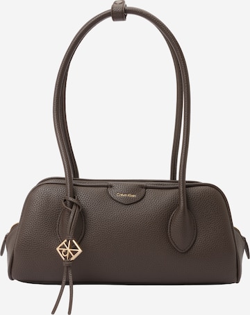 Calvin Klein Shoulder Bag in Brown: front