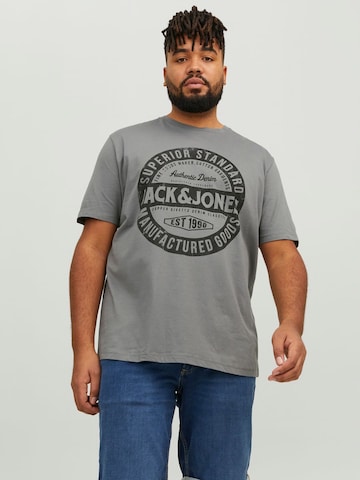 pelēks Jack & Jones Plus T-Krekls: no priekšpuses
