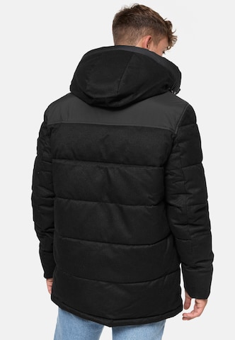 INDICODE JEANS Winter Jacket 'Krem' in Black