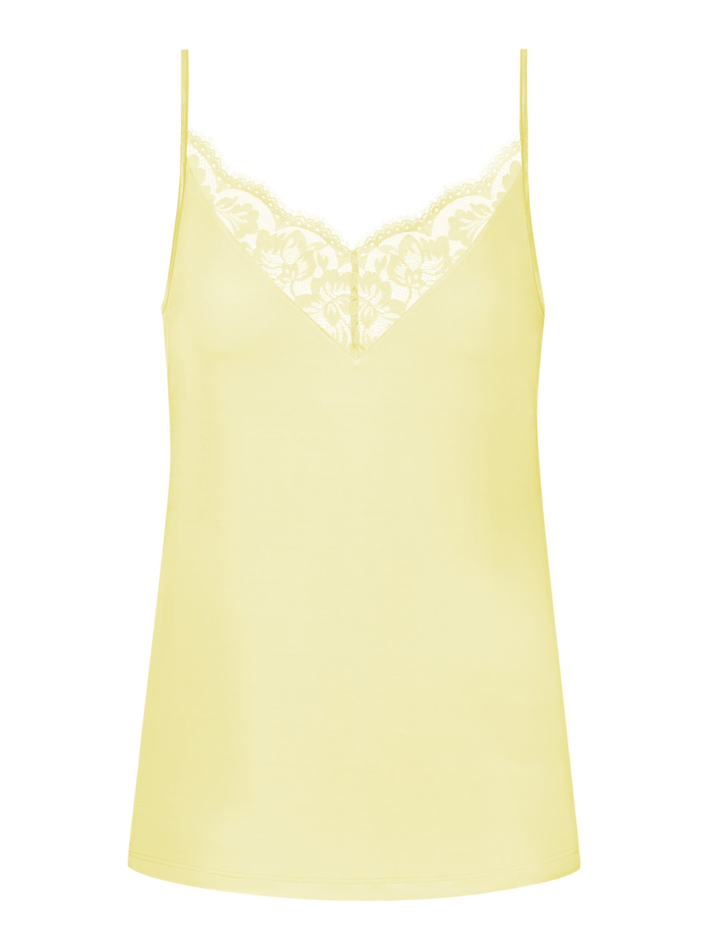 Mey Pajama shirt 'Poetry Vogue' in Yellow: front