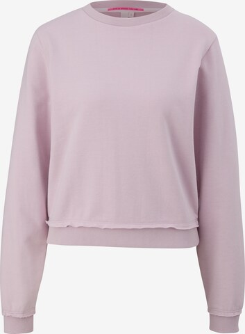 QS Sweatshirt in Roze: voorkant