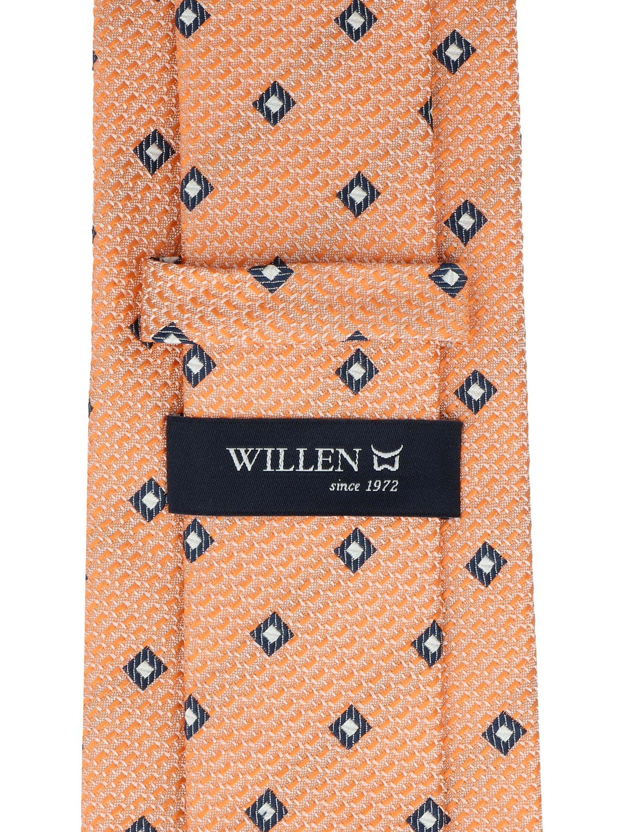 WILLEN Tie 'Minimal Struktur' in Orange