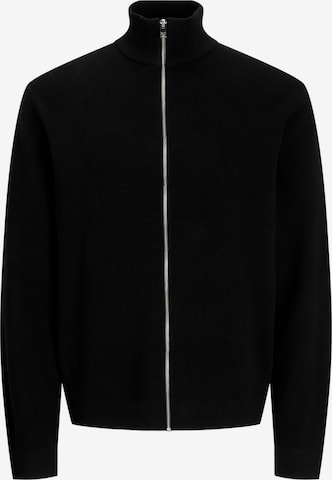 JACK & JONES Knit cardigan in Black: front