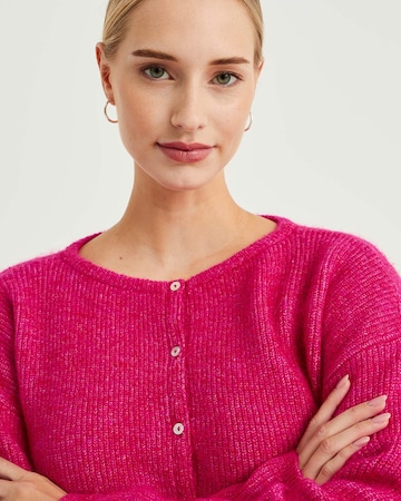 WE Fashion Knit cardigan in Pink