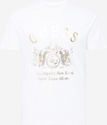 T-Shirt GUESS en blanc : devant