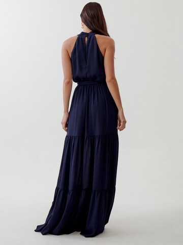 Tussah Evening dress 'CHLOE' in Blue: back