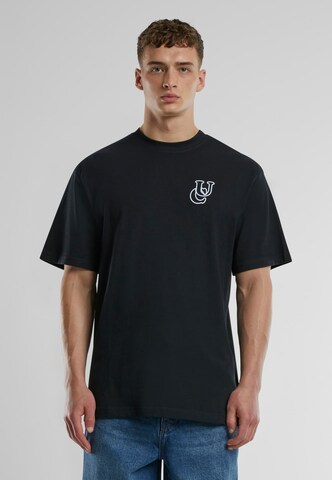 Urban Classics - Camisa 'Shiny' em preto: frente